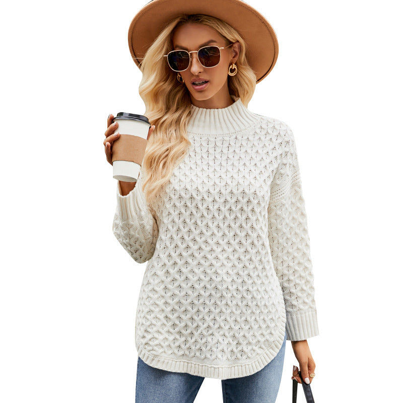 Women's Solid Color Loose Casual Autumn And Winter Sweater