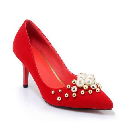 High heeled wedding shoes