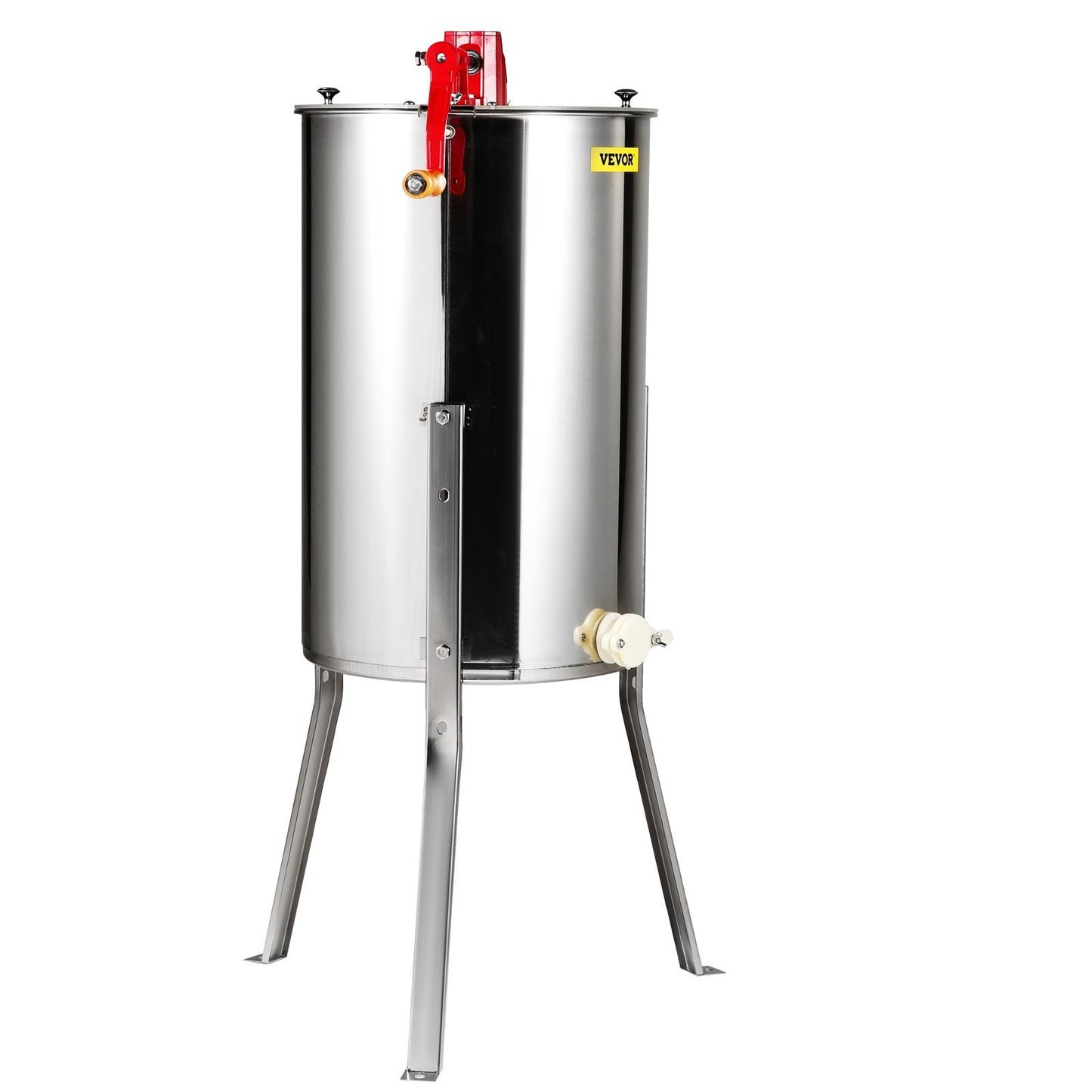Manual Honey Extractor, Frames Honey Spinner Extractor, Stainless Steel Beekeeping Extraction, Honeycomb Drum Spinner With Lid, Apiary Centrifuge Equipment With Height Adjustable Stand