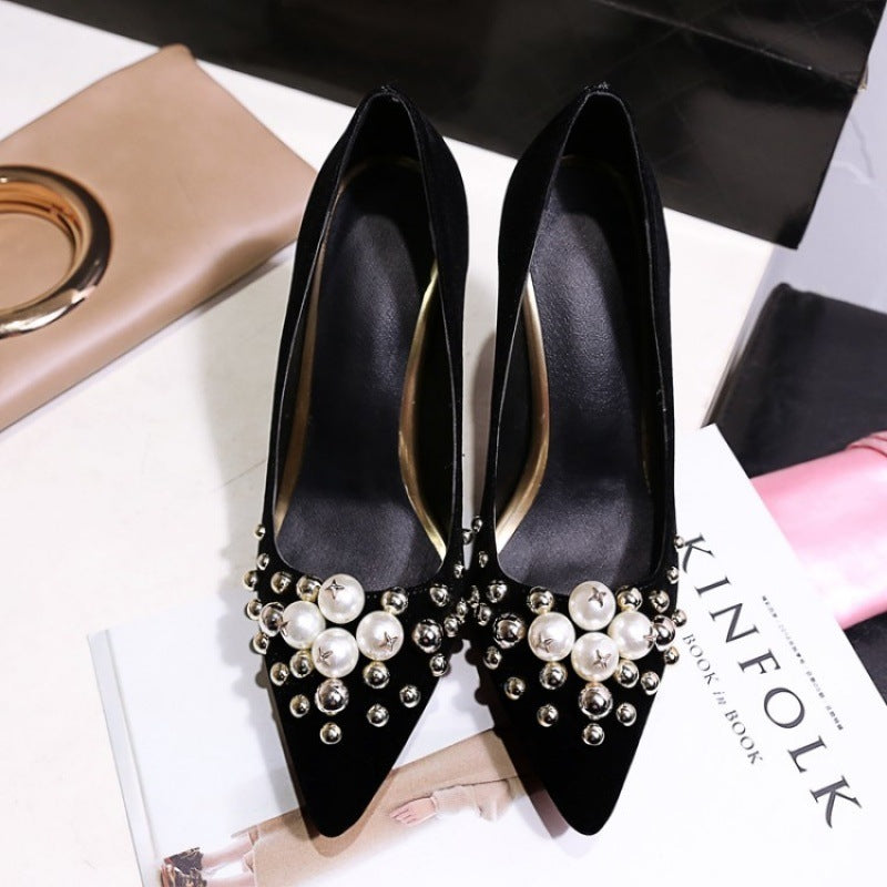 High heeled wedding shoes