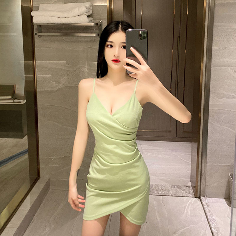 Slim Fit Slim Bottoming Hip Sling Dress