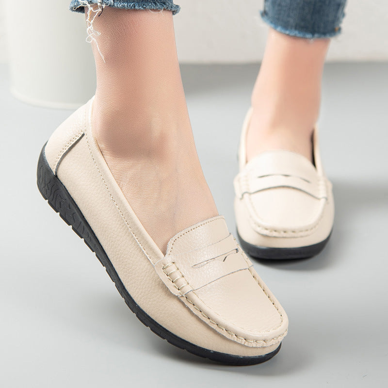 Nurse Shoes Casual Flat Heel Gommino Tendon Sole