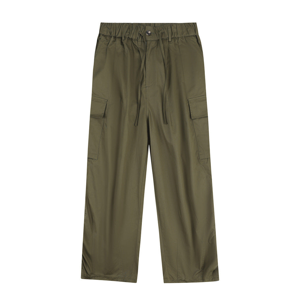 Men's Workwear With Pocket Wide-leg Trousers