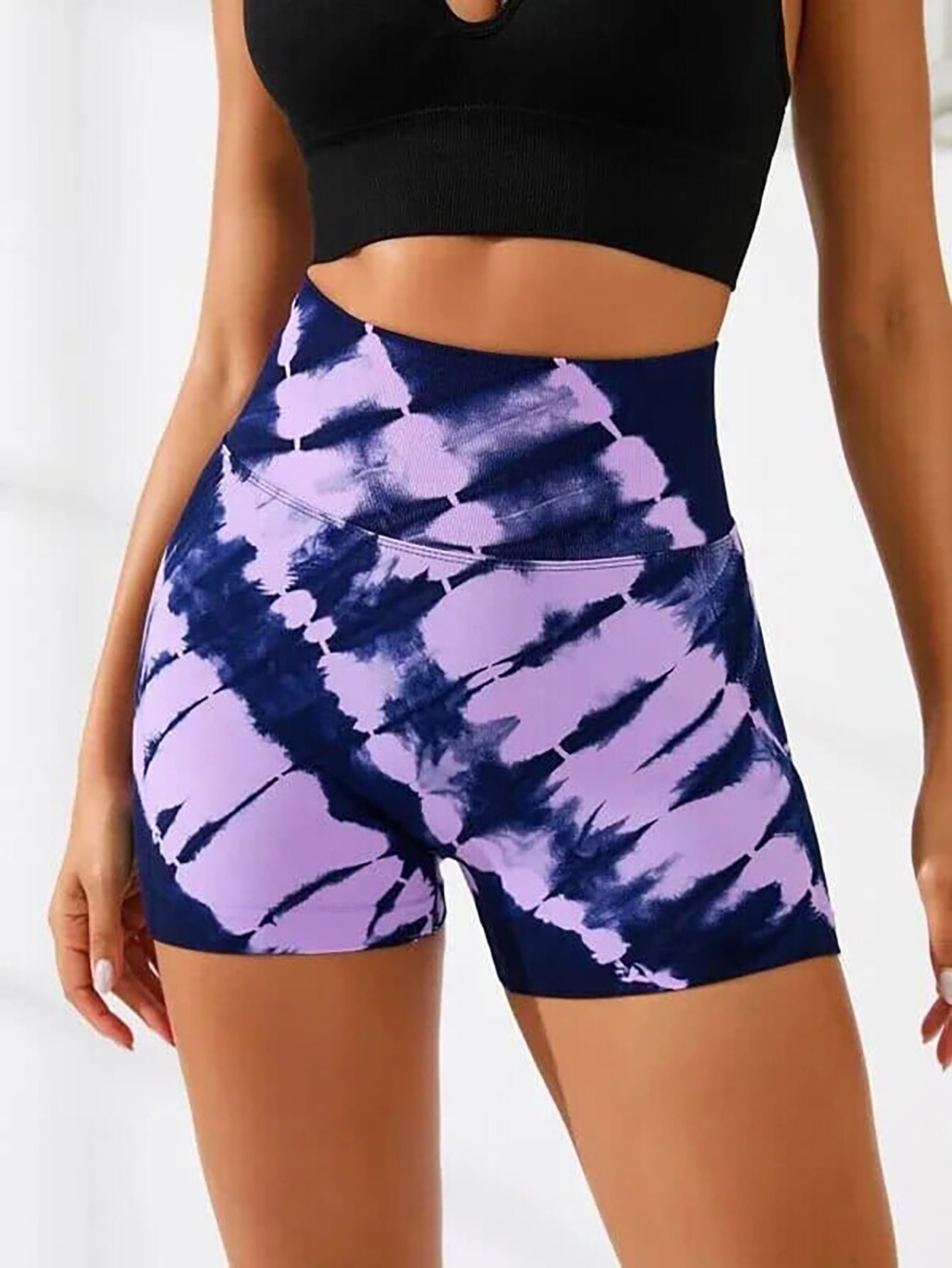 3 Pack Push Up Seamless Running Yoga Top For Women Sportswear Women's Workout Gym Shorts Booty V Cross Spandex Yoga Biker Shorts Scrunch Butt High Waisted Athletic Leggings