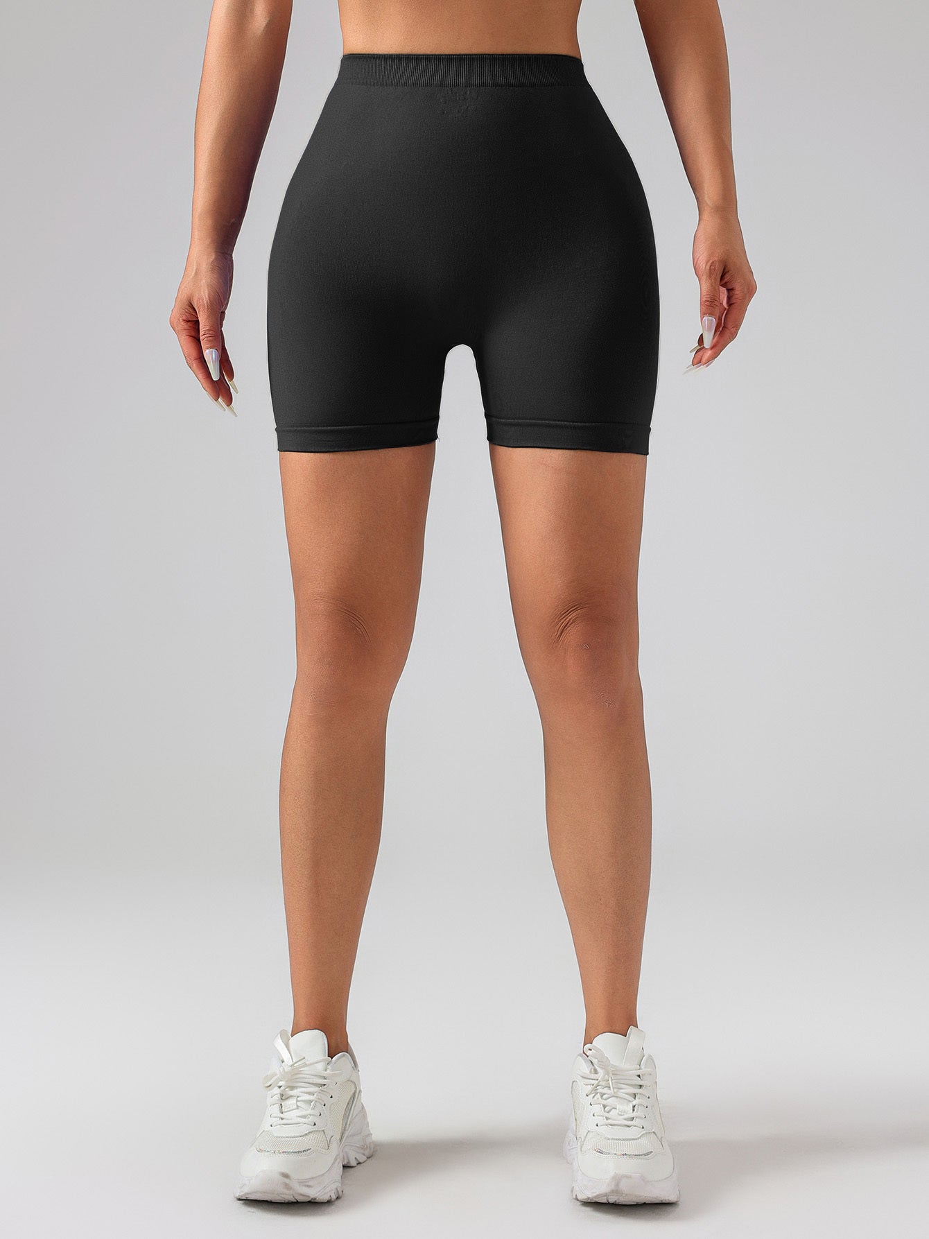 6 Pack Wholesale Solid Color Seamless Back V Shape Women V-Back Scrunch Butt Elastic Gym Push Up Sports Tights Running Cycling Workout Peach Hip Fitness Shorts