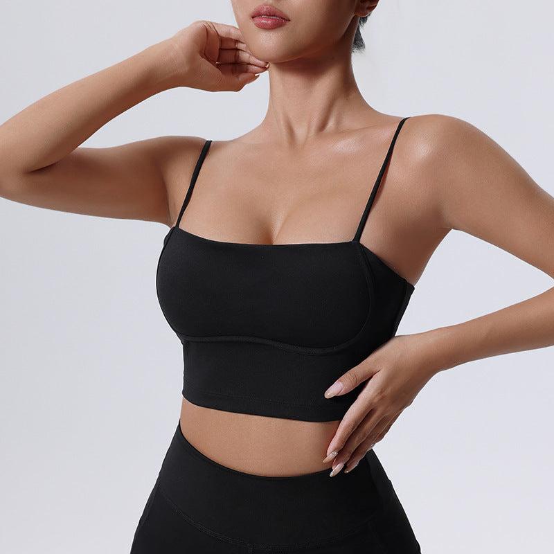 Women's Spaghetti Strap Quick-drying Exercise Bra Vest