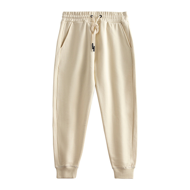 Heavy Beam Foot Shut Drawstring Thickened Velvet Sweatpants