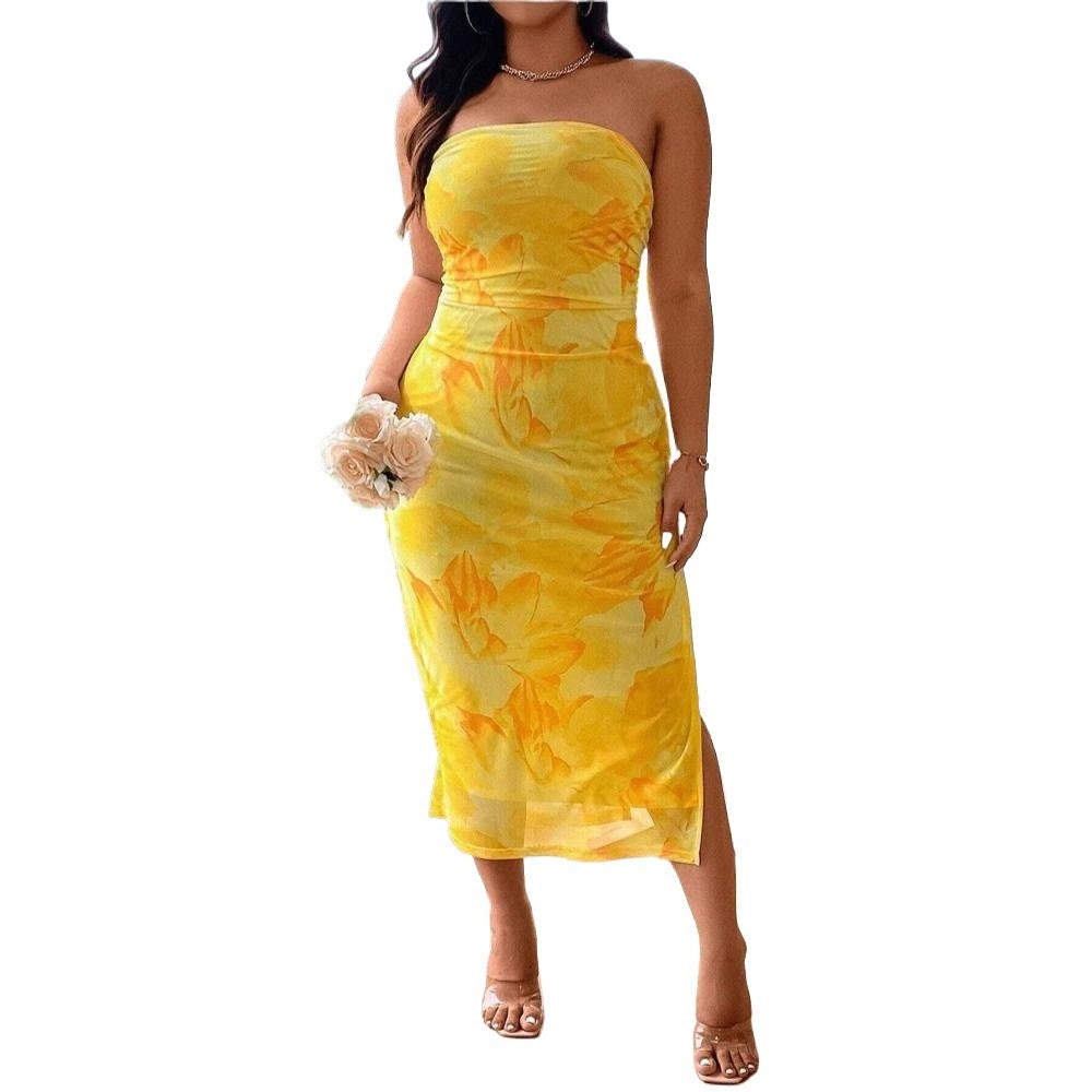 Plus Size Women's Clothing Sexy Print Dress