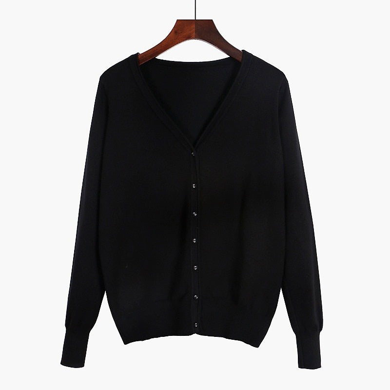 Women's Cloth Buckle Mercerized Cotton Coat Oversized Loose Sweater Outside