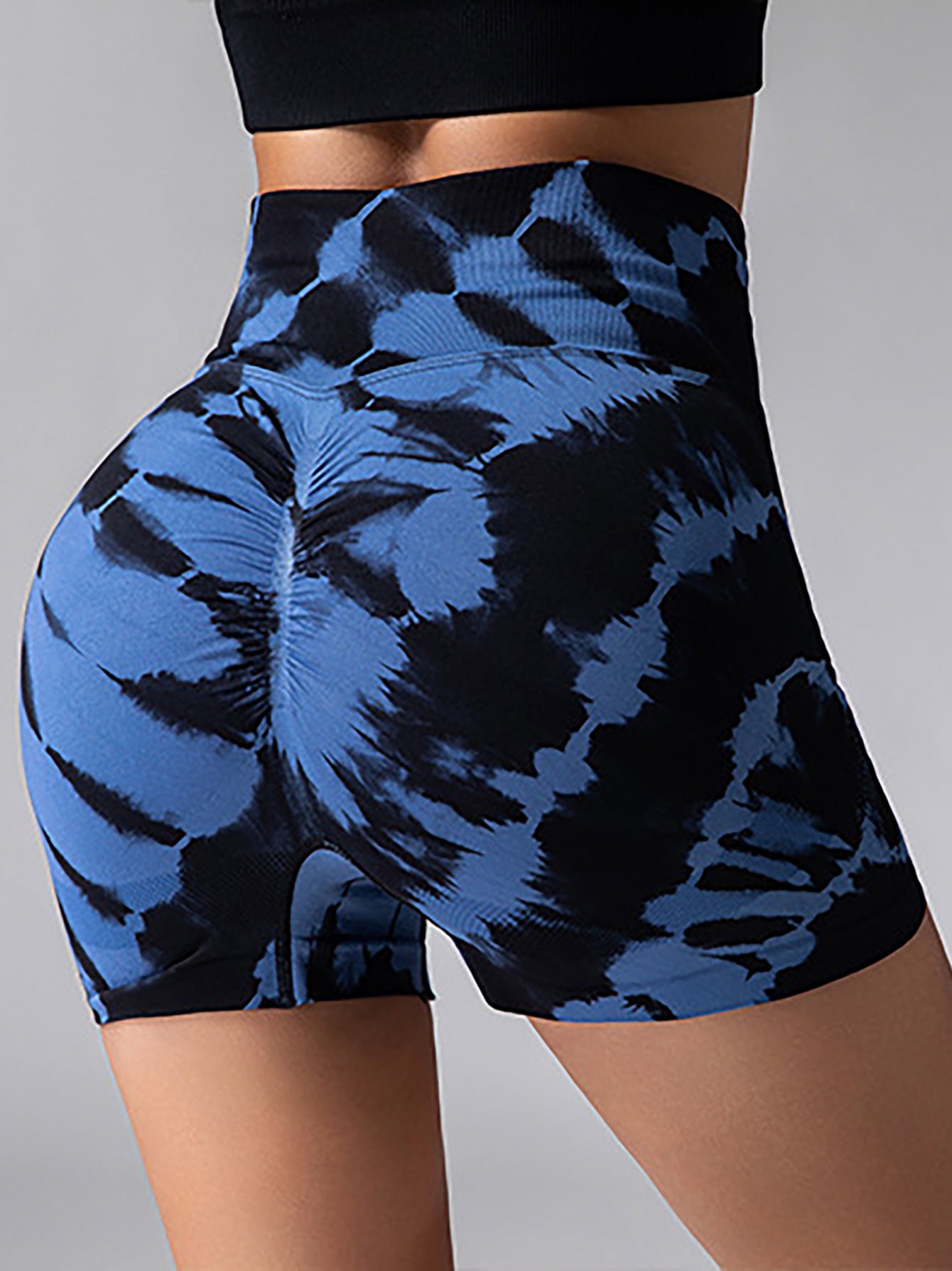 3 Pack Push Up Seamless Running Yoga Top For Women Sportswear Women's Workout Gym Shorts Booty V Cross Spandex Yoga Biker Shorts Scrunch Butt High Waisted Athletic Leggings