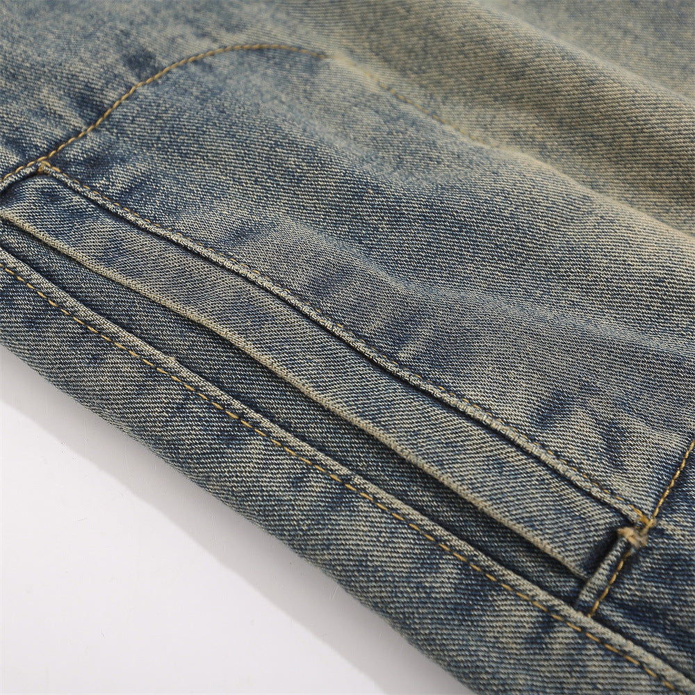 Multi-Pocket Workwear Jeans For Men