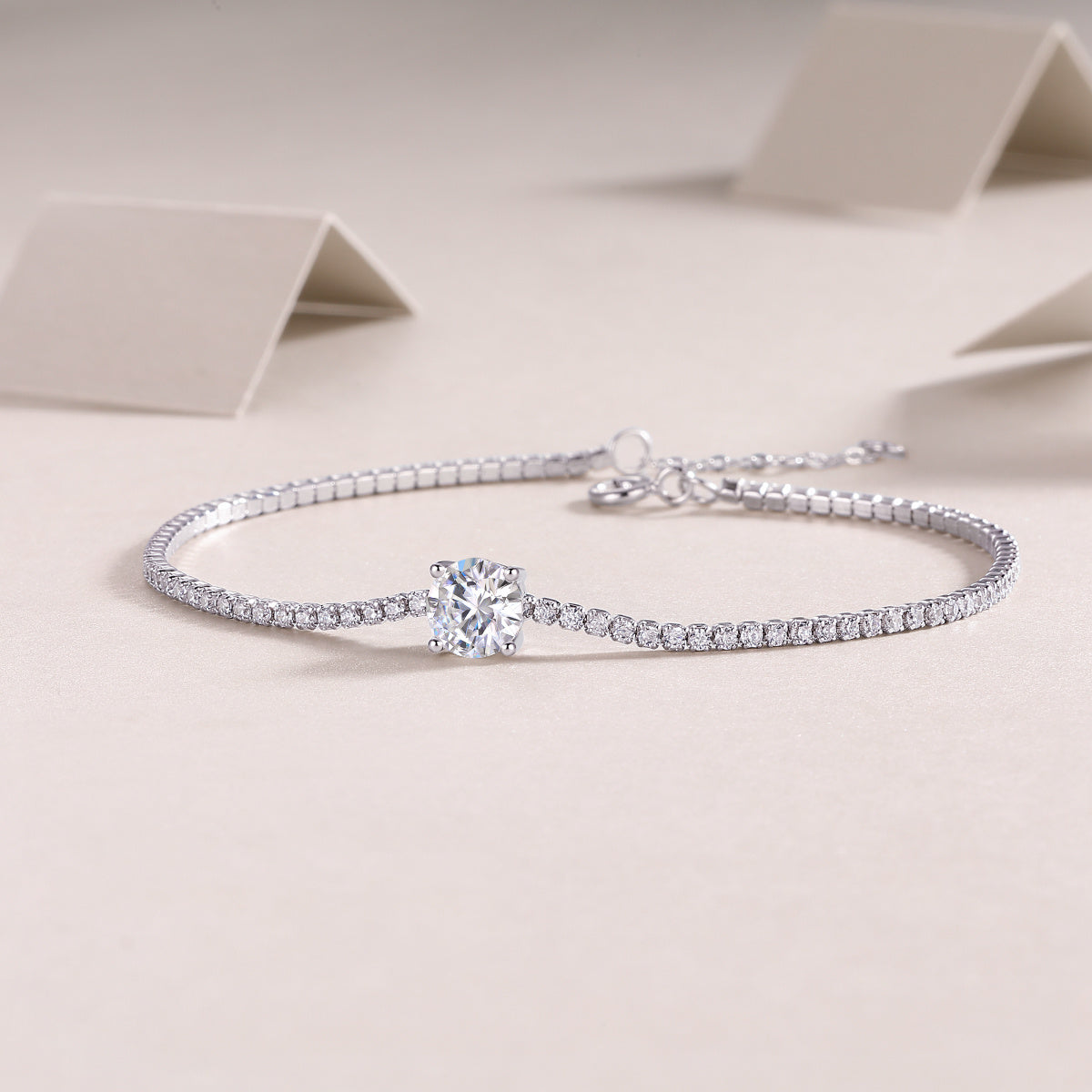 Dawn Luxury Fashion Mossan Diamond S925 Silver Bracelet