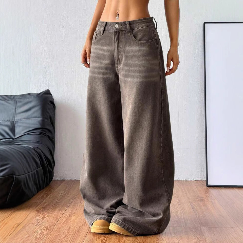 Loose Slimming And Fashionable Straight-leg Trousers Ins