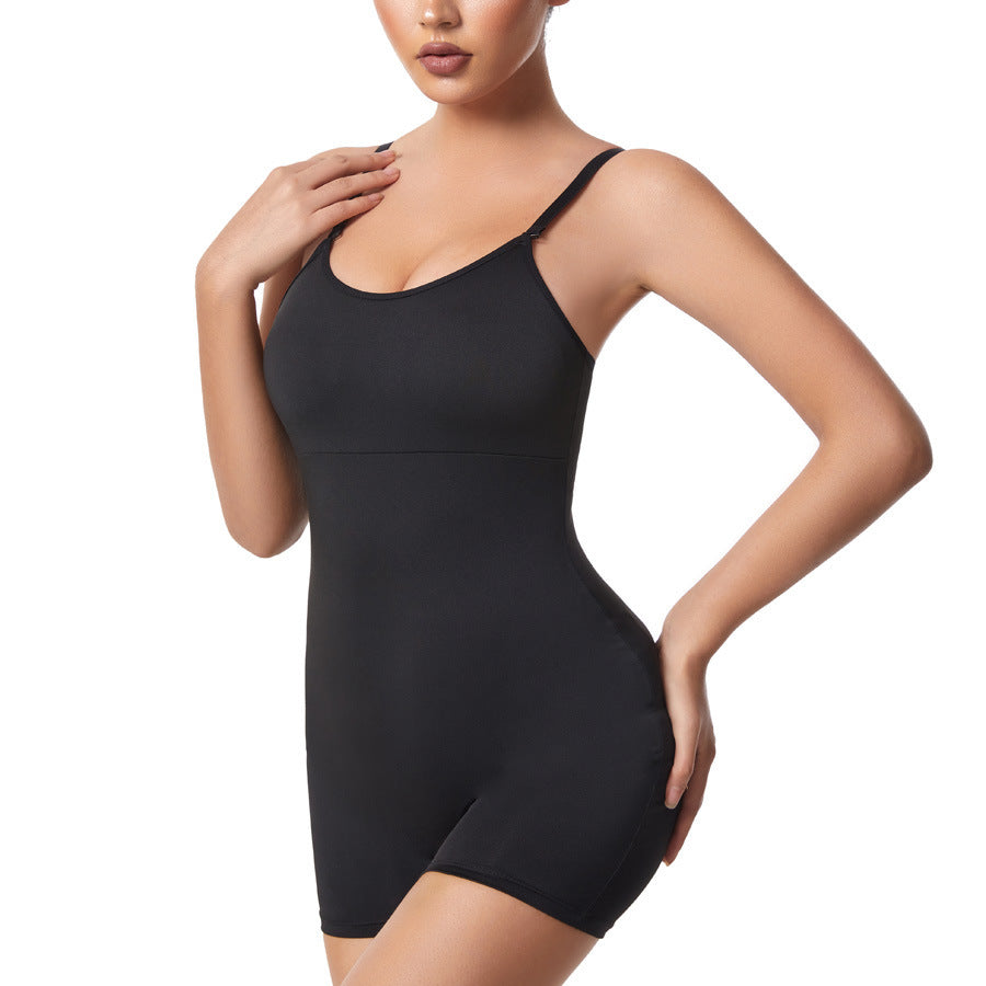 Women's Fashion Solid Color Body Shaper Sling Bodysuit