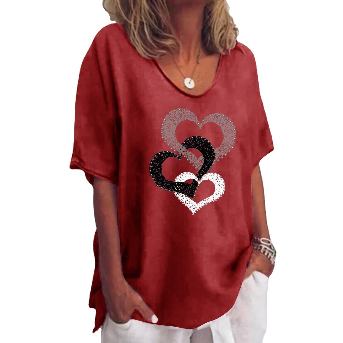 Casual Loose Plus Size Women's Clothing Top