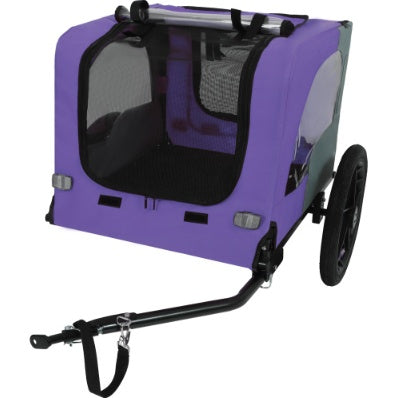 Utdoor Heavy Duty Collapsible Pet Bike Trailer With 16-Inch All Terrain Wheels & Universal Hitch Foldable Dog Cargo Carrier Cart For Bicycles