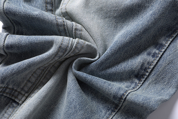 Washed Bright White Loose Jeans Men