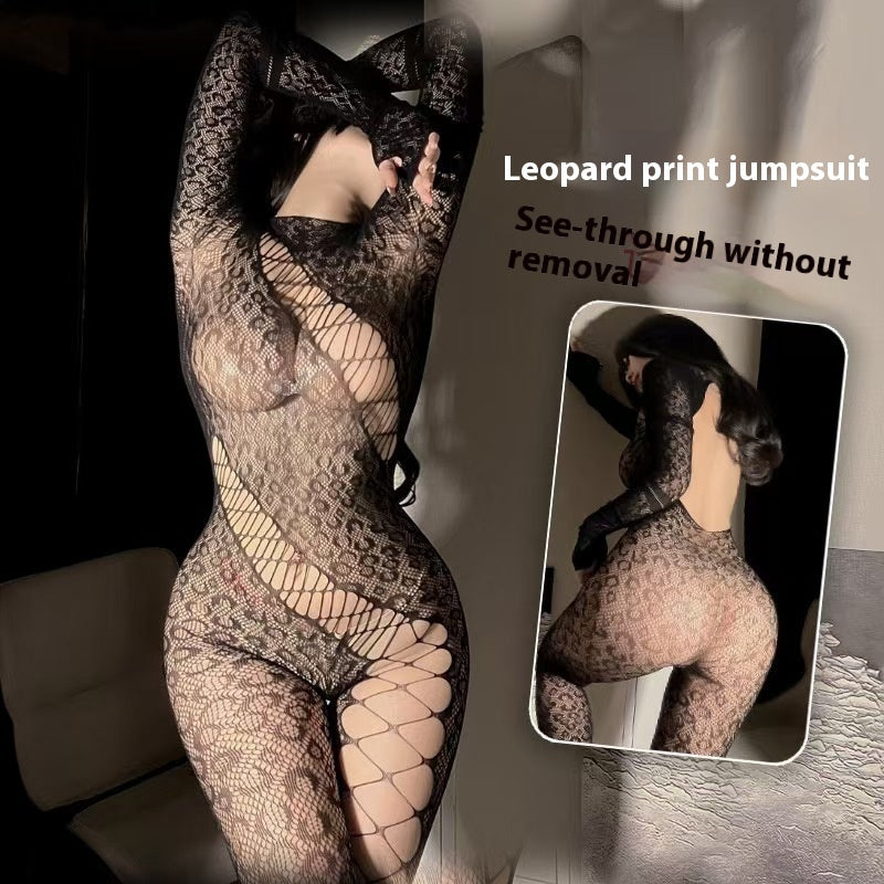 White Transparent Cutout Sexy Tight Fishnet Clothes