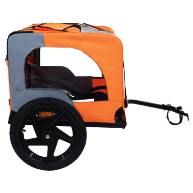 Utdoor Heavy Duty Collapsible Pet Bike Trailer With 16-Inch All Terrain Wheels & Universal Hitch Foldable Dog Cargo Carrier Cart For Bicycles