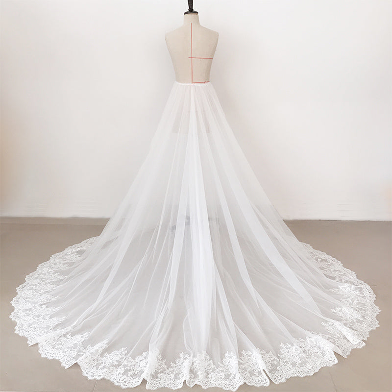 New Wedding Dress Detachable Tail
