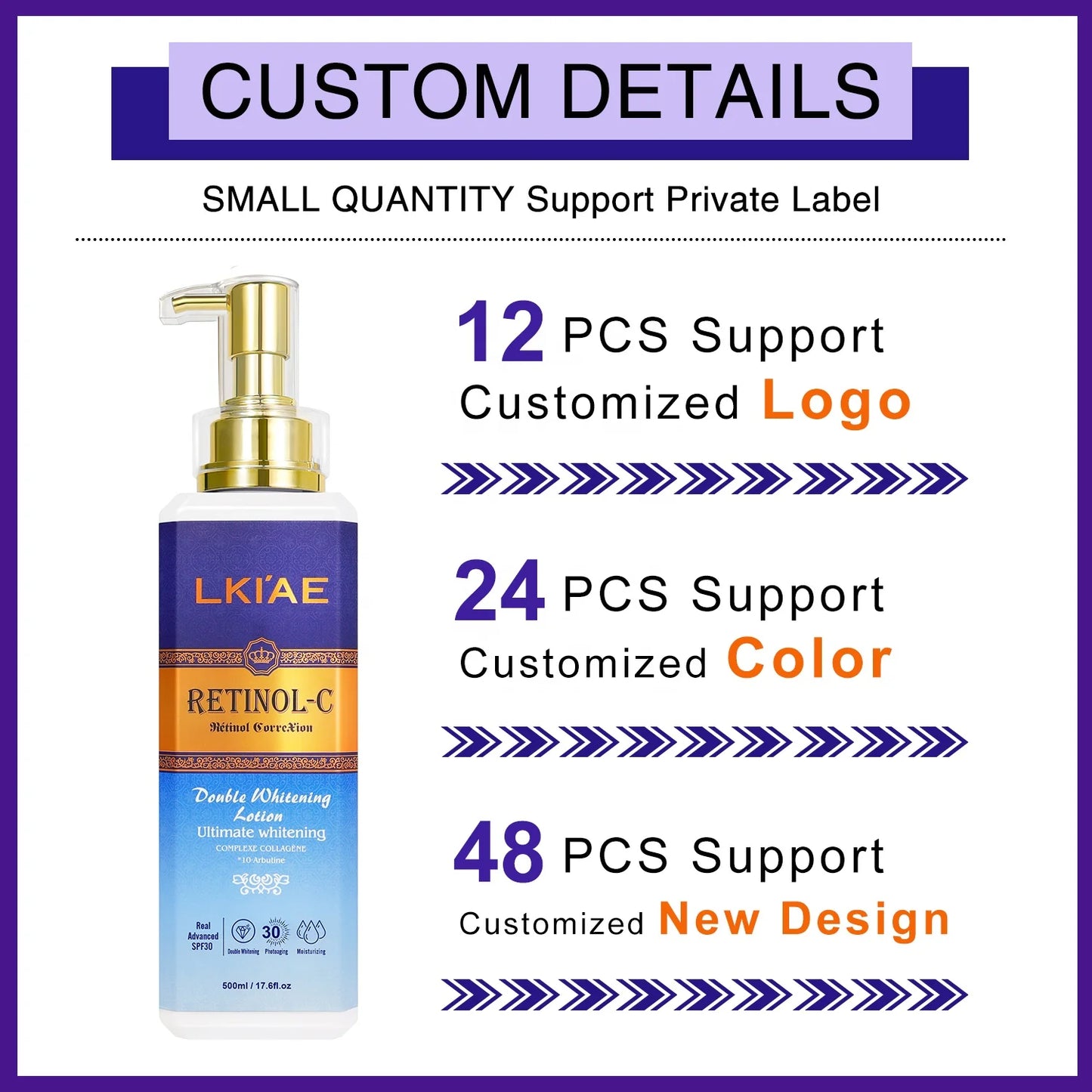 Ailke Natural Smooth Collagen Moisturising Wholesale Bleaching Skin Whitening Body Lotion With SPF