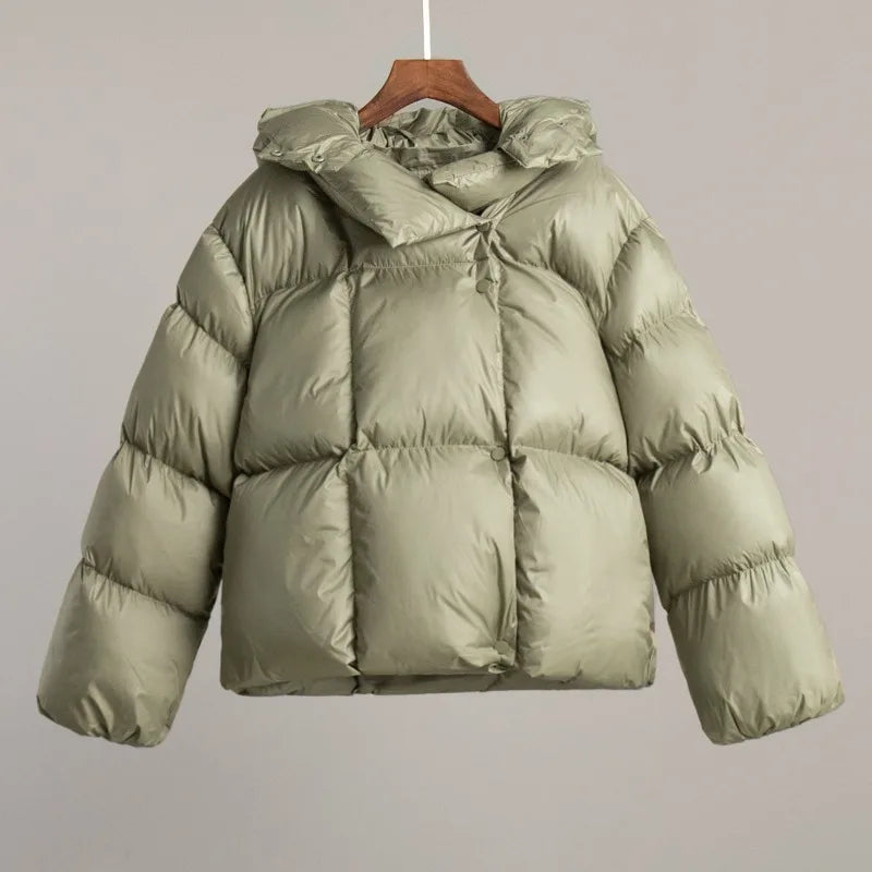 New in Winter Warm Cotton Puffer Jackets Women's Loose Parkas Coat Vintage Bread Jacket Outwear Office Ladies Quilted Clothing