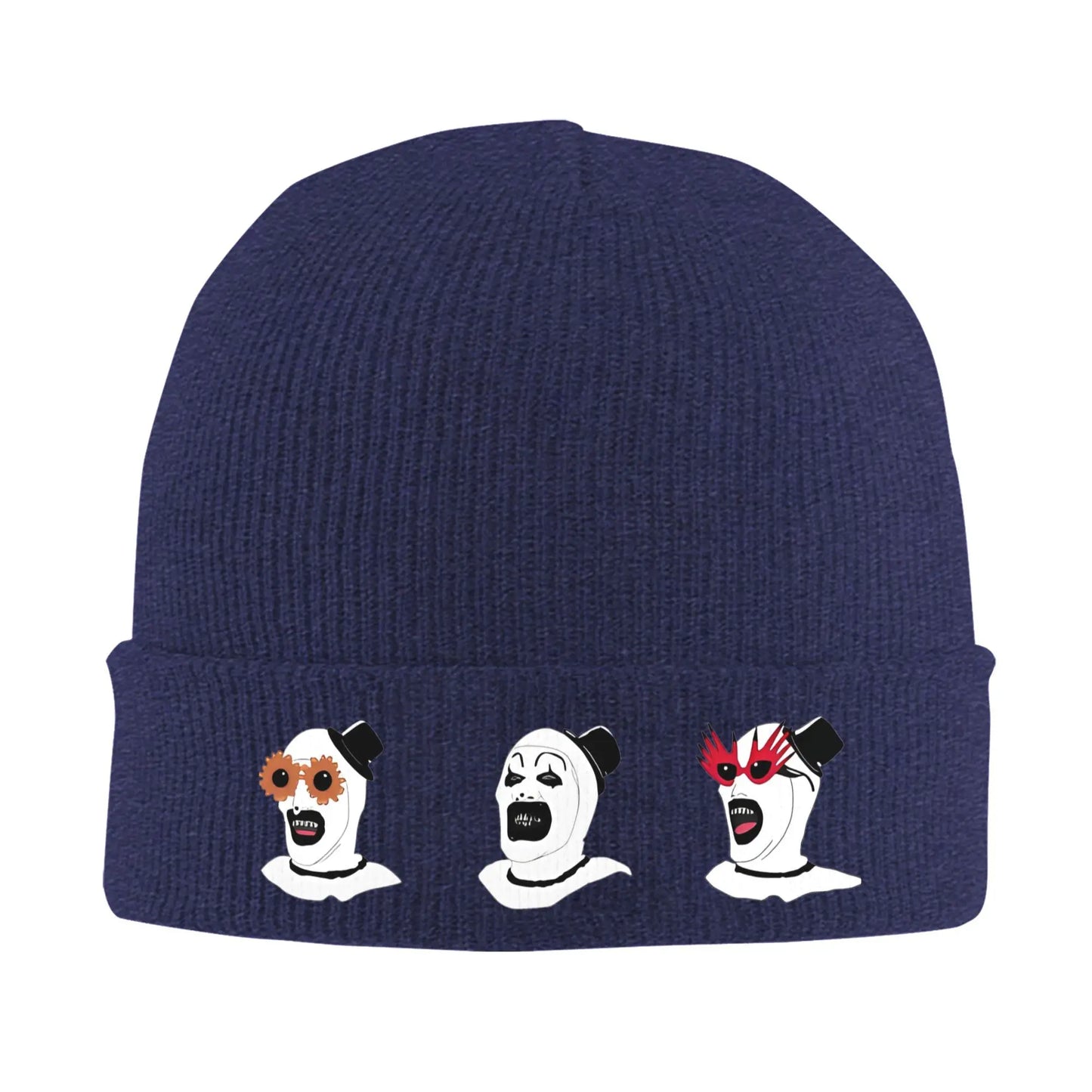 Funny Terrifier Horror Scream Movies Knitted Caps Women's Men's Beanies Winter Hat Acrylic Crochet Melon Cap