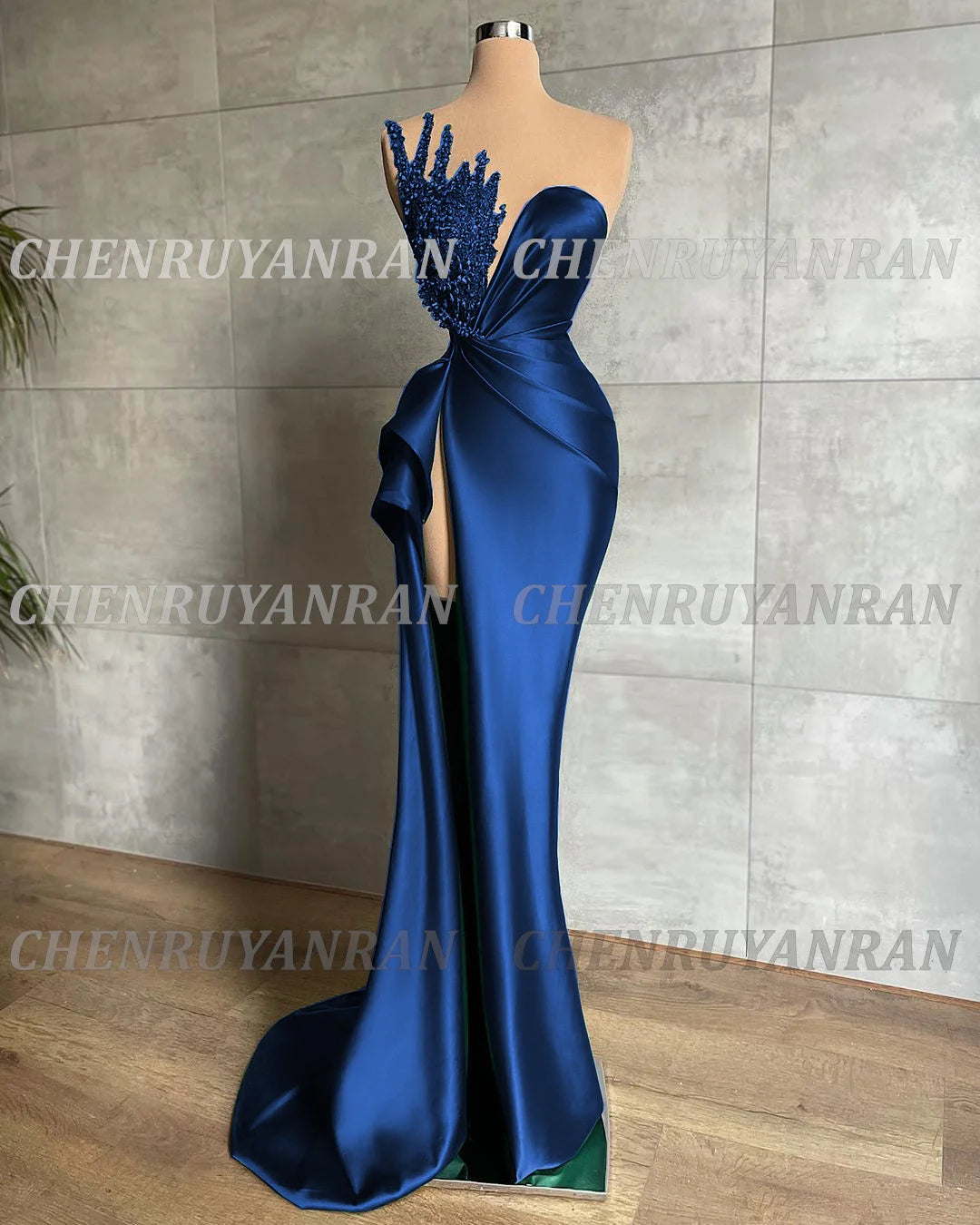 Green Evening Dresses 2025&2026 Sweetheart Sequin Beaded Long Satin Formal Party Dress Pleat Side Split Sexy Zipper Simple Prom Gowns