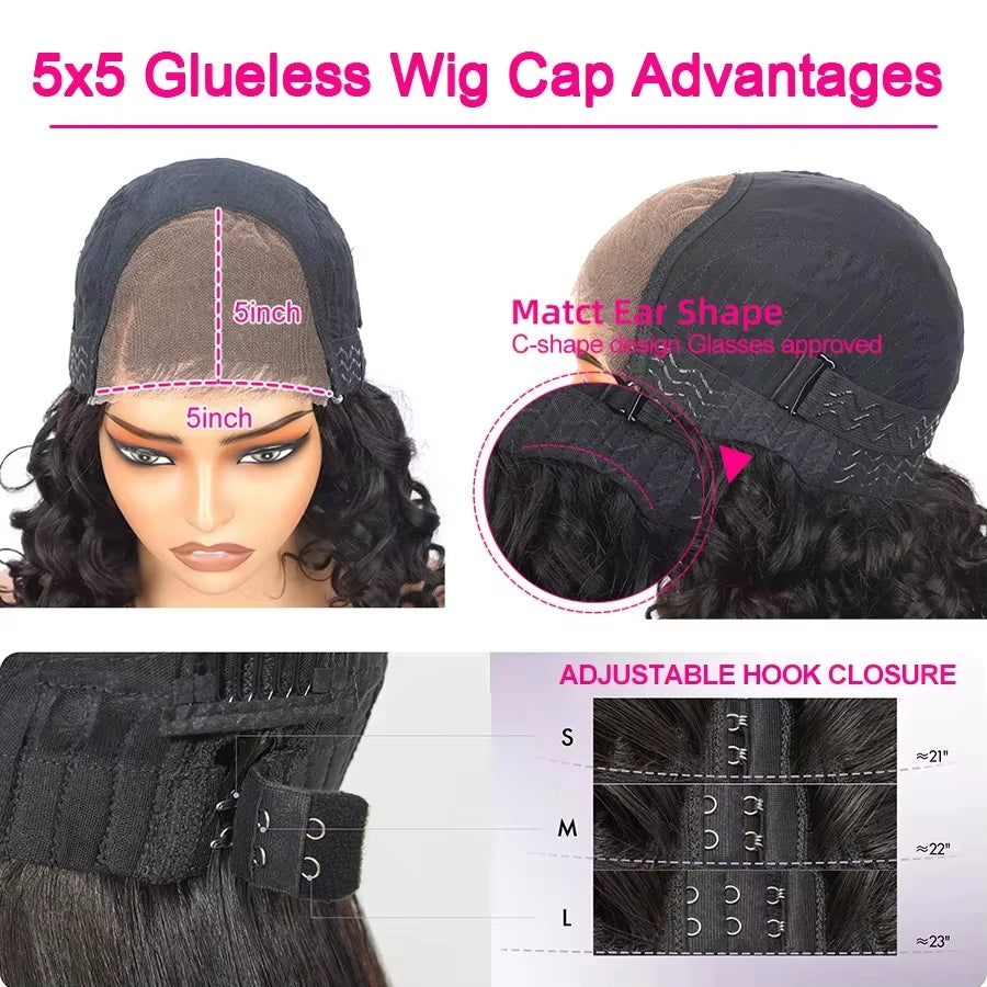 Black Red Blonde Highlights High Gloss Human Hair Wigs Body Wave Lace Front Wig 5x5 HD Lace Glueless Wig 180% Density 34 inch