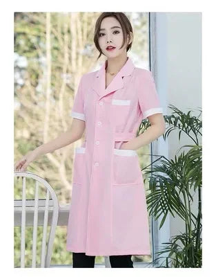 Beauty Salon Work Wear High Quality Spa Uniforms Tattooist Work Clothing Lab Coat Summer Purple Long Sleeve Scrubs Uniform New