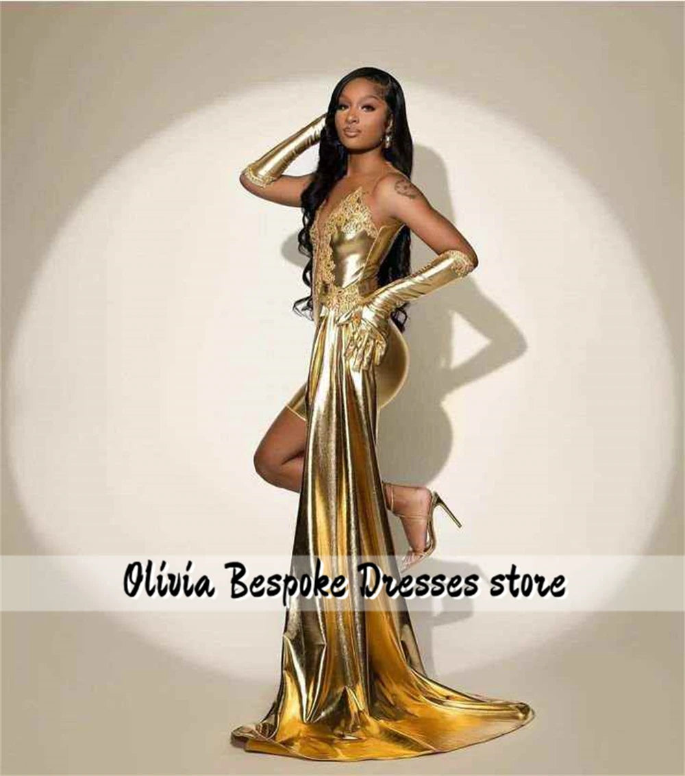 Fancy Gold Beading Birthday Prom Dresses For Black Girls With Gloves And Train Mini Cocktail Homecoming vestidos Customized