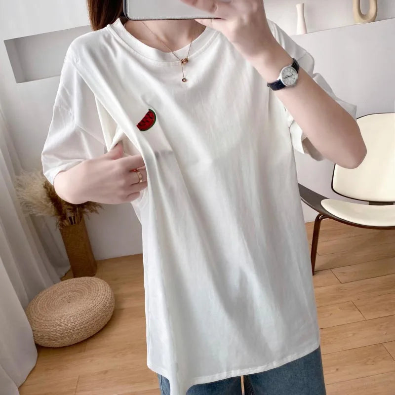 Maternity Nursing T-Shirt Top 98% Cotton Mother Nursing Tees Breastfeeding T Shirt for Pregnant Women Summer Pregnancy Top Wear