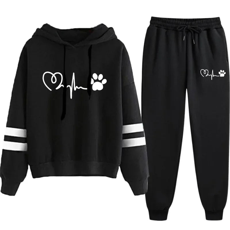 Women's Tracksuit Daily Casual Fashion Hoodies Hot Sale Single Piece Stripe Sweatshirt and Pants Comfort Outdoor Jogging Quality