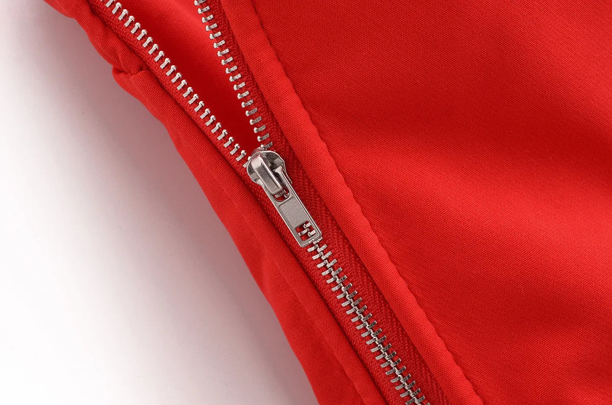 Fashion Asymmetrical Heart Shaped Crop Tops Woman New Women Vintage Sexy Sleeveless Off Shoulder Red Short Tops for Female Tops