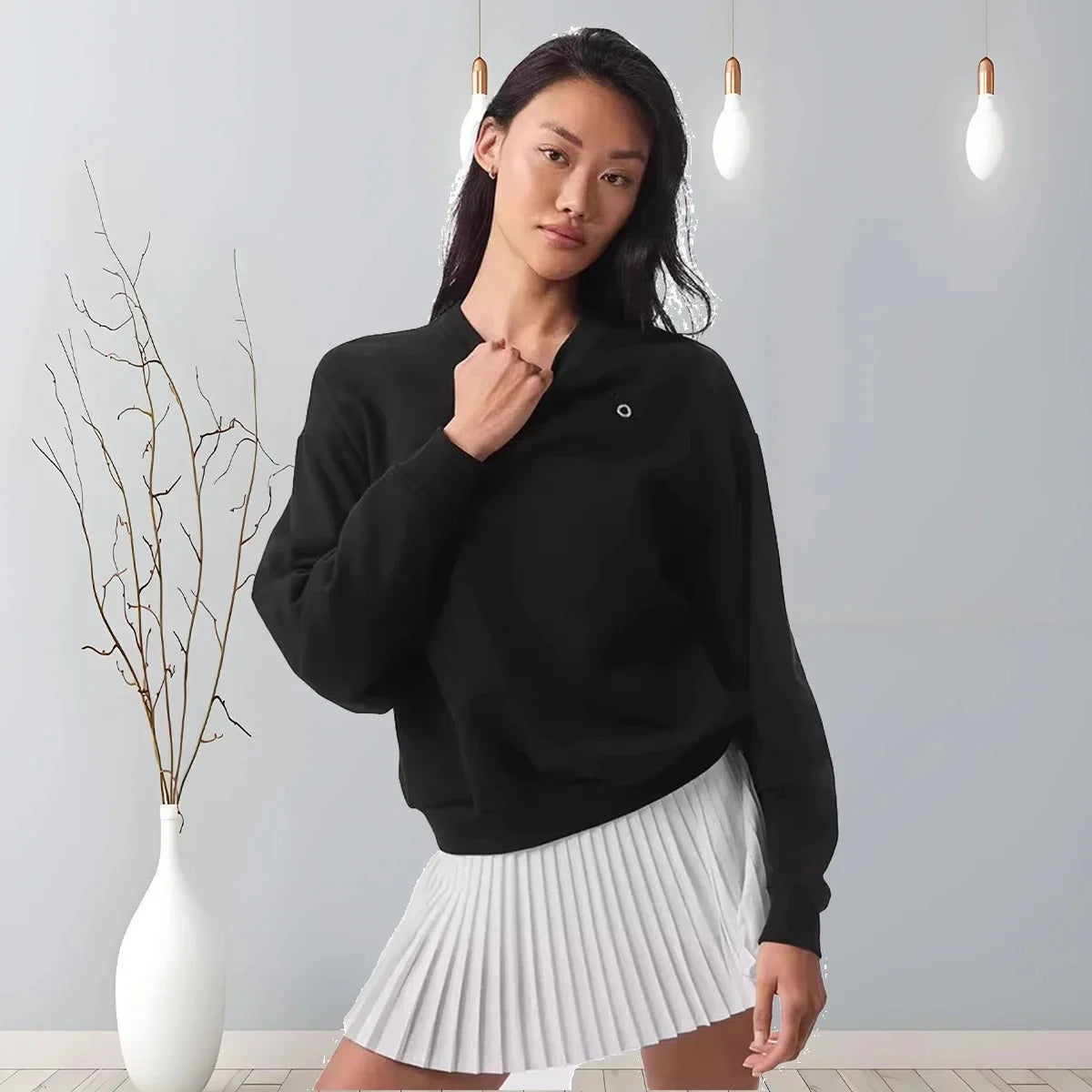 Fashion Loose Casual O-Neck Sports Hoodies Autumn Coffee Women's Sweatshirts Classic Cotton Pullovers Long Sleeves Top Women