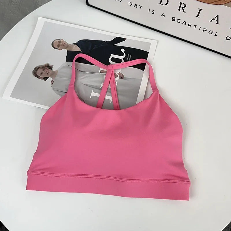 Women Fitness Sports Bra Top Sexy Beauty Back Gym Crop Tops Shockproof Fitness Quick Drying Pilates Running Yoga Tank Top