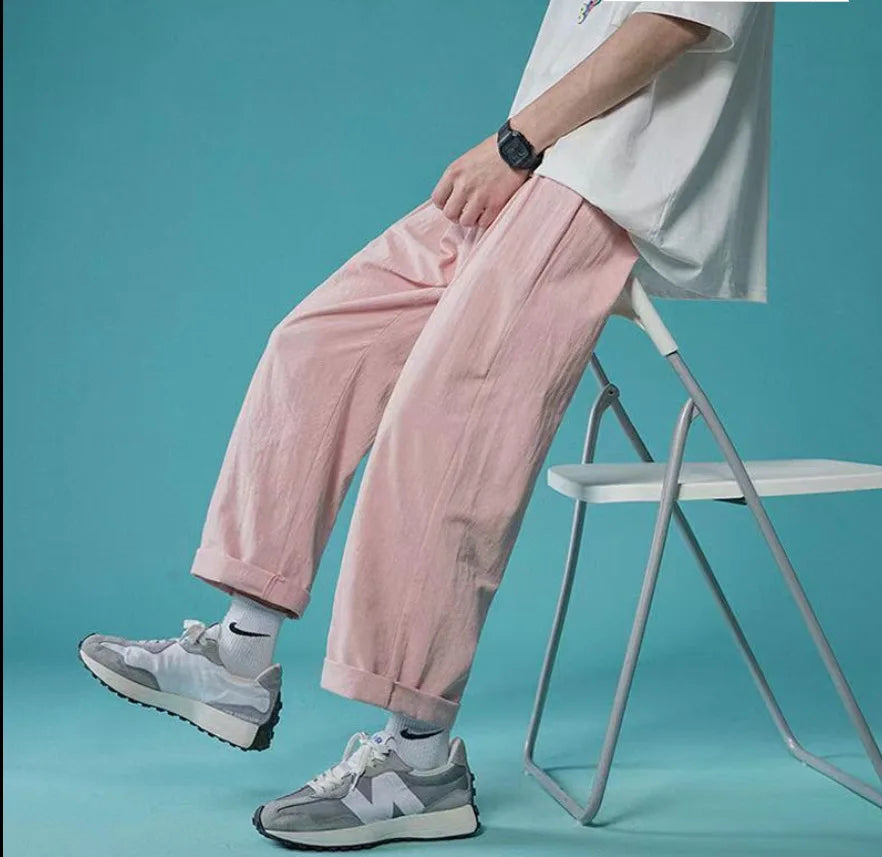 Womens Spring Summer Pants Cotton Linen Solid Elastic waist Candy Colors Harem Trousers Soft high quality for Female ladys M-4XL