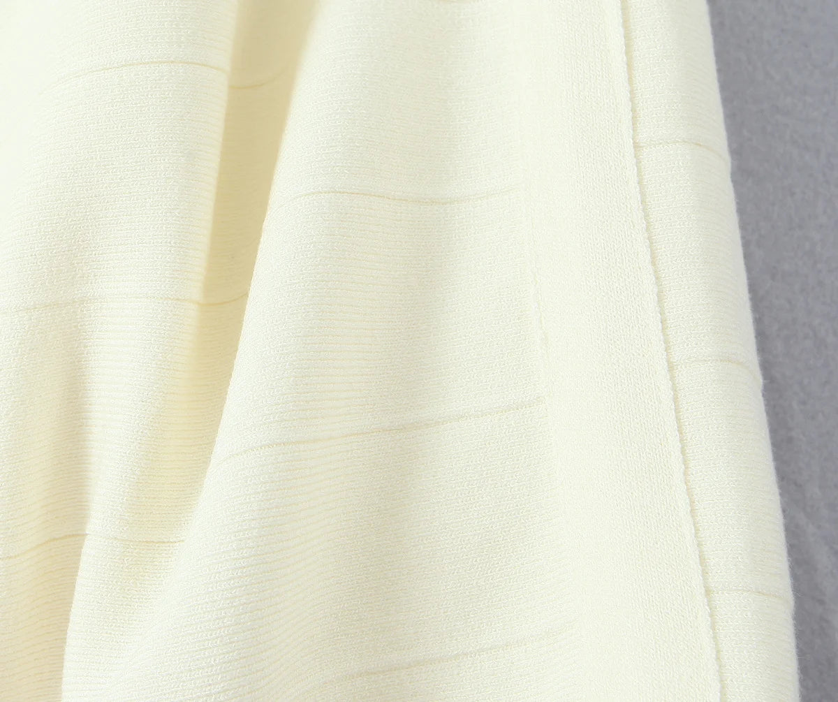 Sexy Elegant Backless Halter Mini Dress Women Autumn Knit Bodycon Dresses Night Out Party Robe