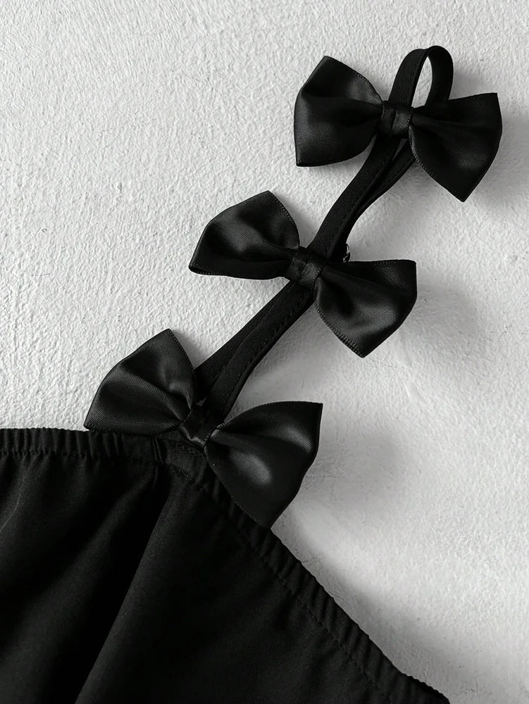 Plus Size Suspenders Sexy Bowknot Party Dinner Dresses Dresses Pure Color Casual Elegant Evening Party Party Dinner