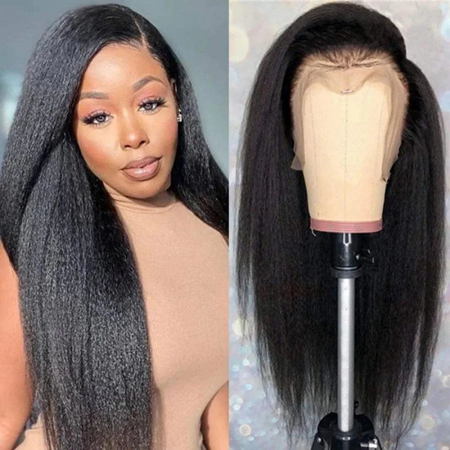 Kinky Straight Human Hair Wigs 13x6 Lace Frontal Wig Lace Front Wig Lace Human Hair Lace Frontal Wig Brazilian Wigs On Sale
