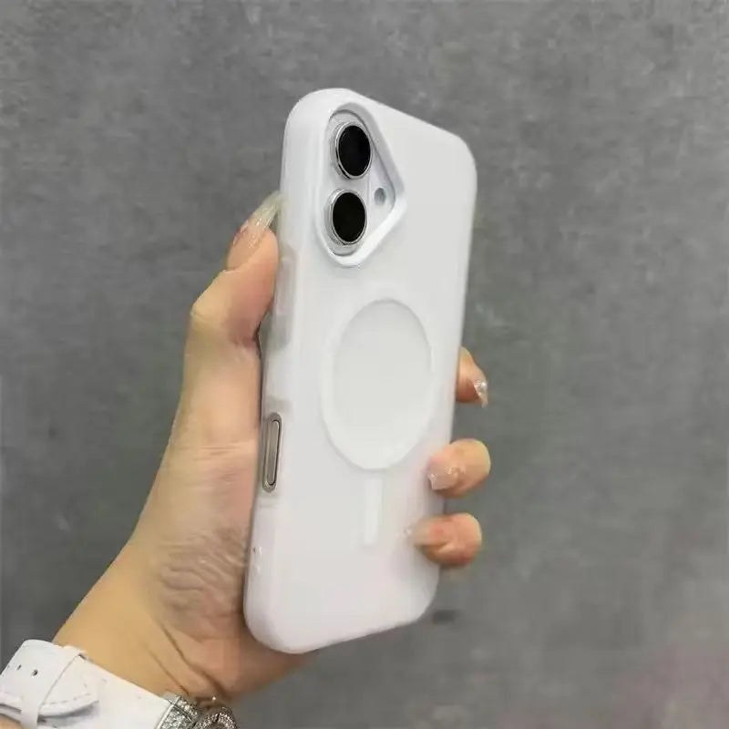 Luxury Candy Magsafe Wireless Charge Matte Phone Case For Samsung Galaxy S25 Plus S24 FE S23 S22 Ultra 5G Magnetic Bumper Cover