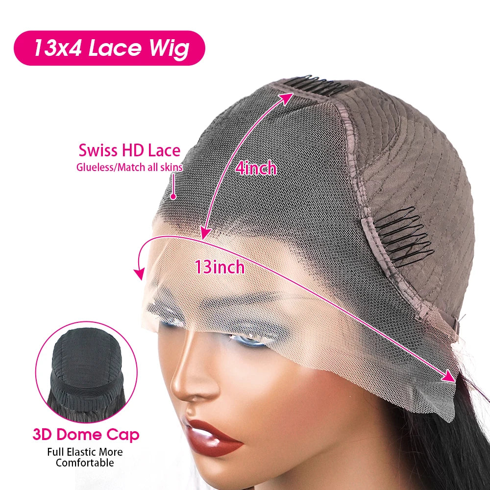 Highlight Wig Human Hair Ombre HD Lace Wig 13x6 Bone straight Human Hair Frontal Wig Brazilian 13x4 Bone Straight Wigs For Women