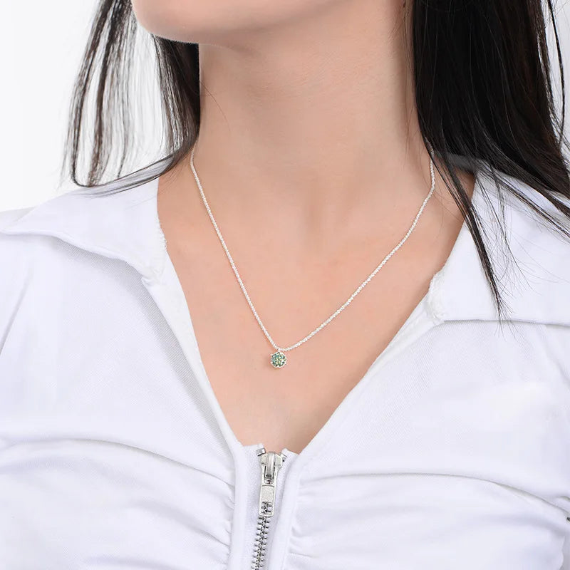 TEN CARATS 0.5-2CT GRA Moissanite Necklace for Women D Color Sparkling Classic Lab Diamon Pendant Sterling Silver 925