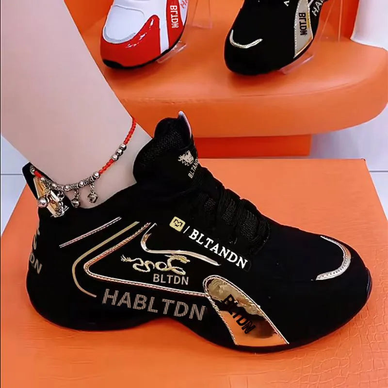 Sneakers Women Autumn Breathable Ladies Lightweight Lace Up Vulcanized Shoes for Women Walking Designer Shoes Zapatos De Mujer