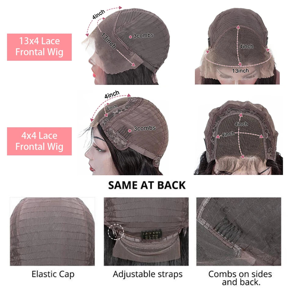 230% Curly Deep Wave 13x4 HD Lace Front Wigs Short Bob Wig 14 16 Inch Brazilian 100% Human Hair 4x4 Transparent Lace Frontal Wig