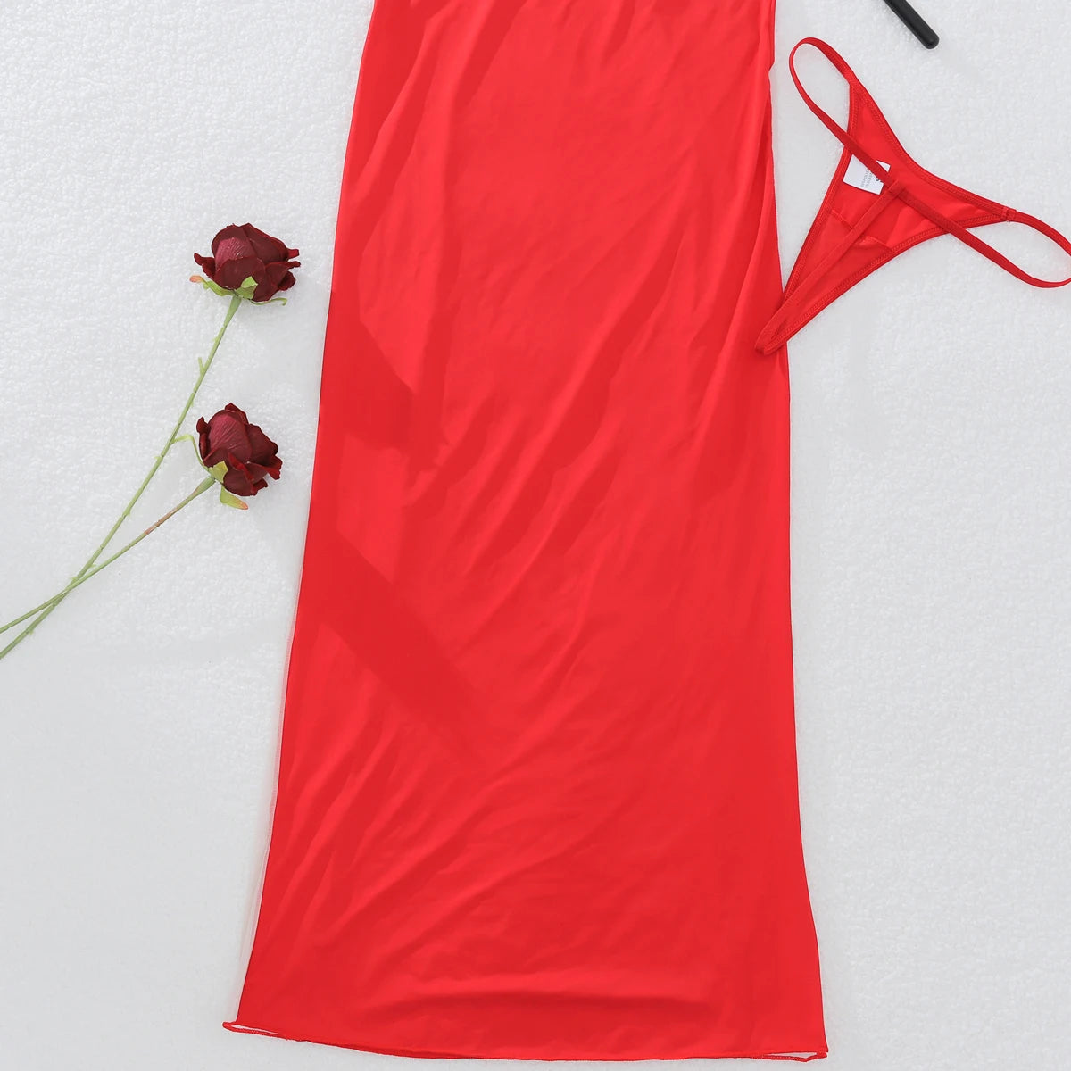 MUZISKAT 2026 Women's Sexy Hanging Neck Strap Fabric Splicing Dress Strapless Bareback Slimming Long Party Evening Dress