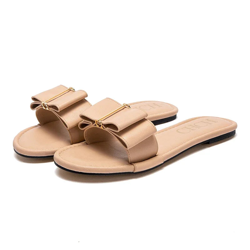 2025 NEW Slippers high quality PU flat women's shoes red shoes luxury brand new listing