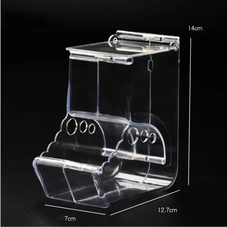Pet Hamster Rabbit Squirrel Food Dispenser Feeder Plastic Clear Automatic Pet Feeder for Hamster Guinea Pigs Food Bowl Container