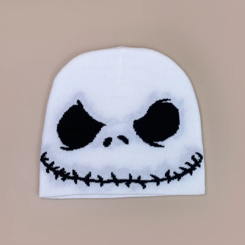 Personal Punk Skull Demon Knitted Hats Autumn and Winter Unisex Dark Series Warm Street Versatile Niche Fashion Hip Hop Beanies