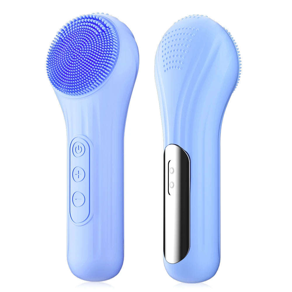 Sonic Waterproof Facial Cleansing Brush Rechargeable Scrubber Exfoliating Vibrating Deep Clean Face Cleaner Skin Care Tool